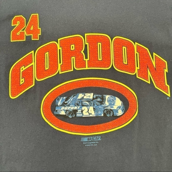 JEFF Gordon 24 NASCAR Shirt Large Rubber Textured Embossed Logo Chase Authentics - Picture 2 of 9